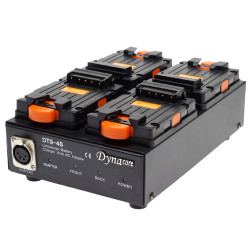 Dynacore DTS-4S - 4ch. V-Lock liggende lader (Tiny)