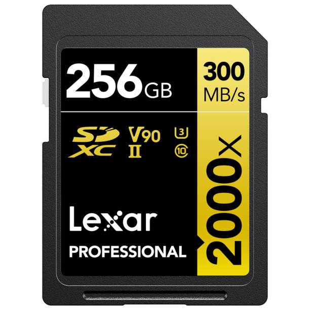 Lexar Pro 2000X - 256GB V90 SDXC 300/260