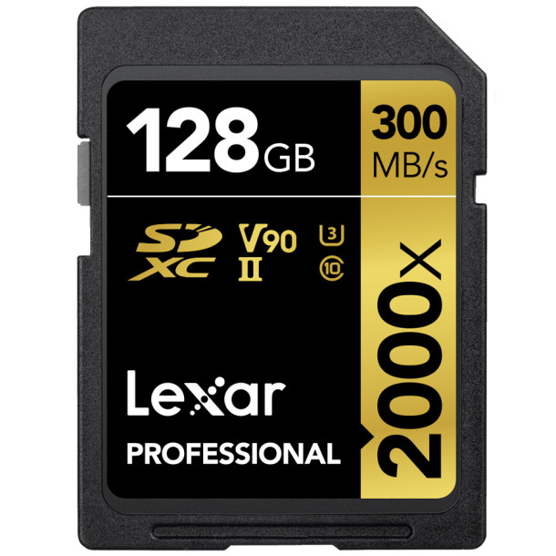 Lexar Pro 2000X - 128GB V90 SDXC 300/260