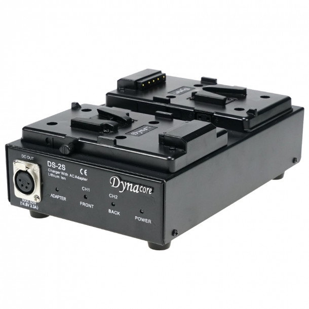 Dynacore DS-2S - 2ch. V-Lock lader m/PSU