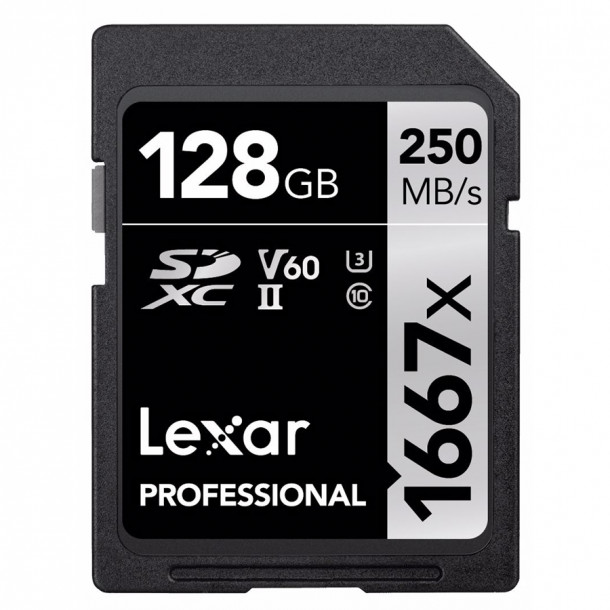 Lexar SDXC 128GB Pro 1667X UHS-II (V60) 250/120MB/s