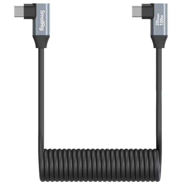 SmallRig 4793 - Coiled USB-C Power &amp; Data Cable (Angle-Angle)