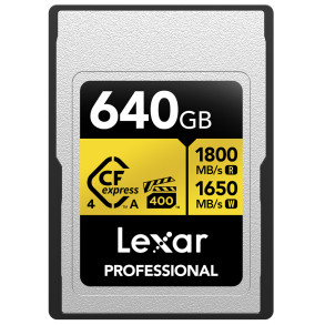 Lexar GOLD640G - 640GB CFexpress Pro Type A 1800/1650 MB/s