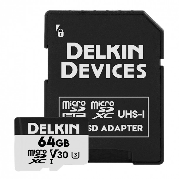 Delkin Micro SDXC 64GB - V30 100MB/s