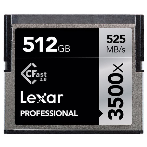 Lexar CFast 2.0 512GB Pro 3500x 525MB/s
