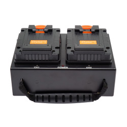 Dynacore DD-VP - 2ch. V-Lock liggende lader (Tiny)